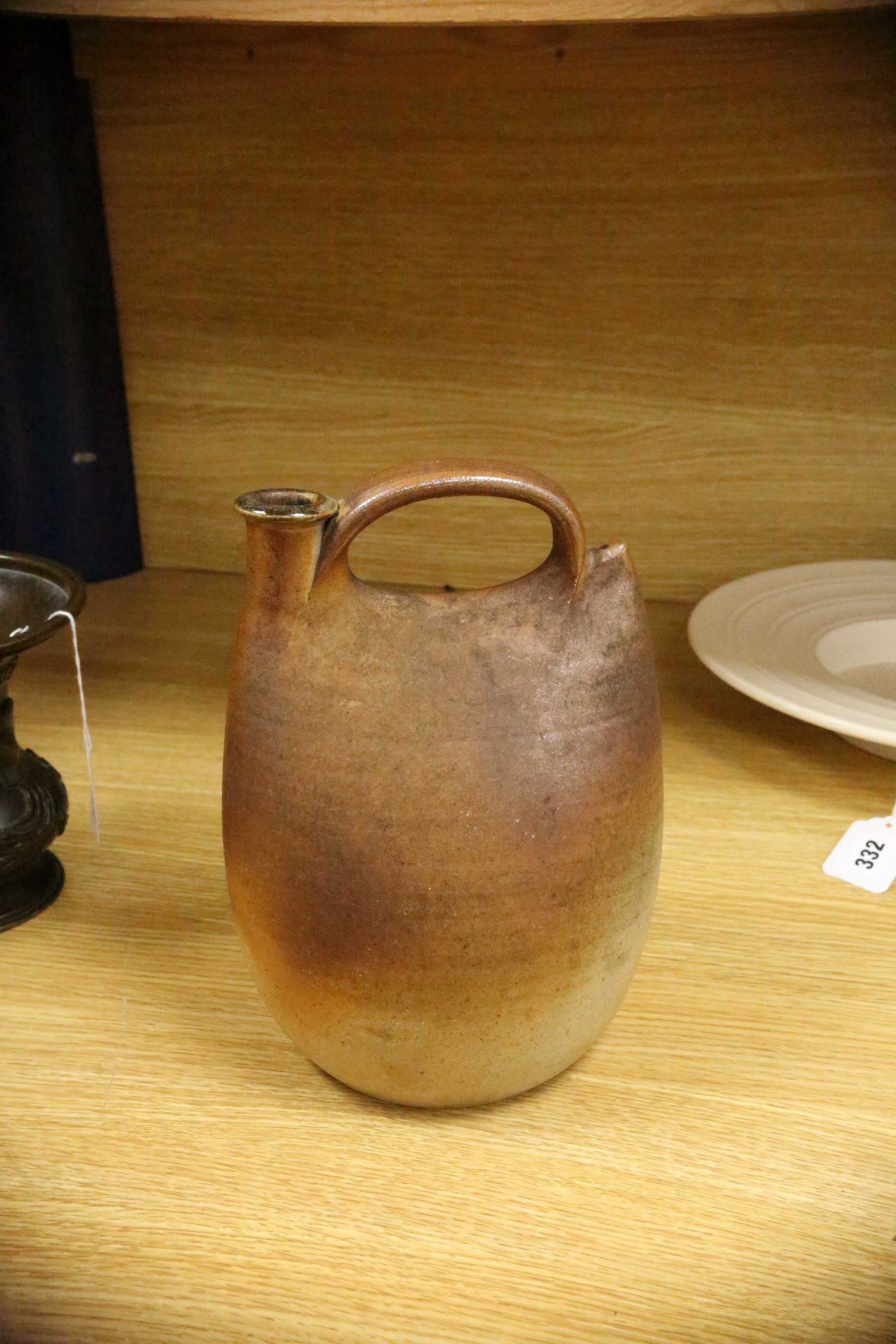 John Leach for Muchelney Pottery, a stoneware flask, 28cm high. Condition - good